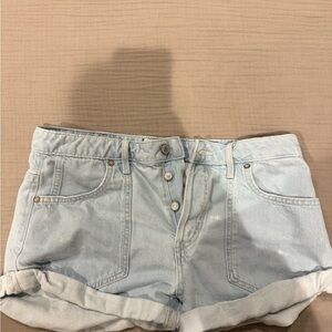 We The Free Light Blue Jean Shorts
